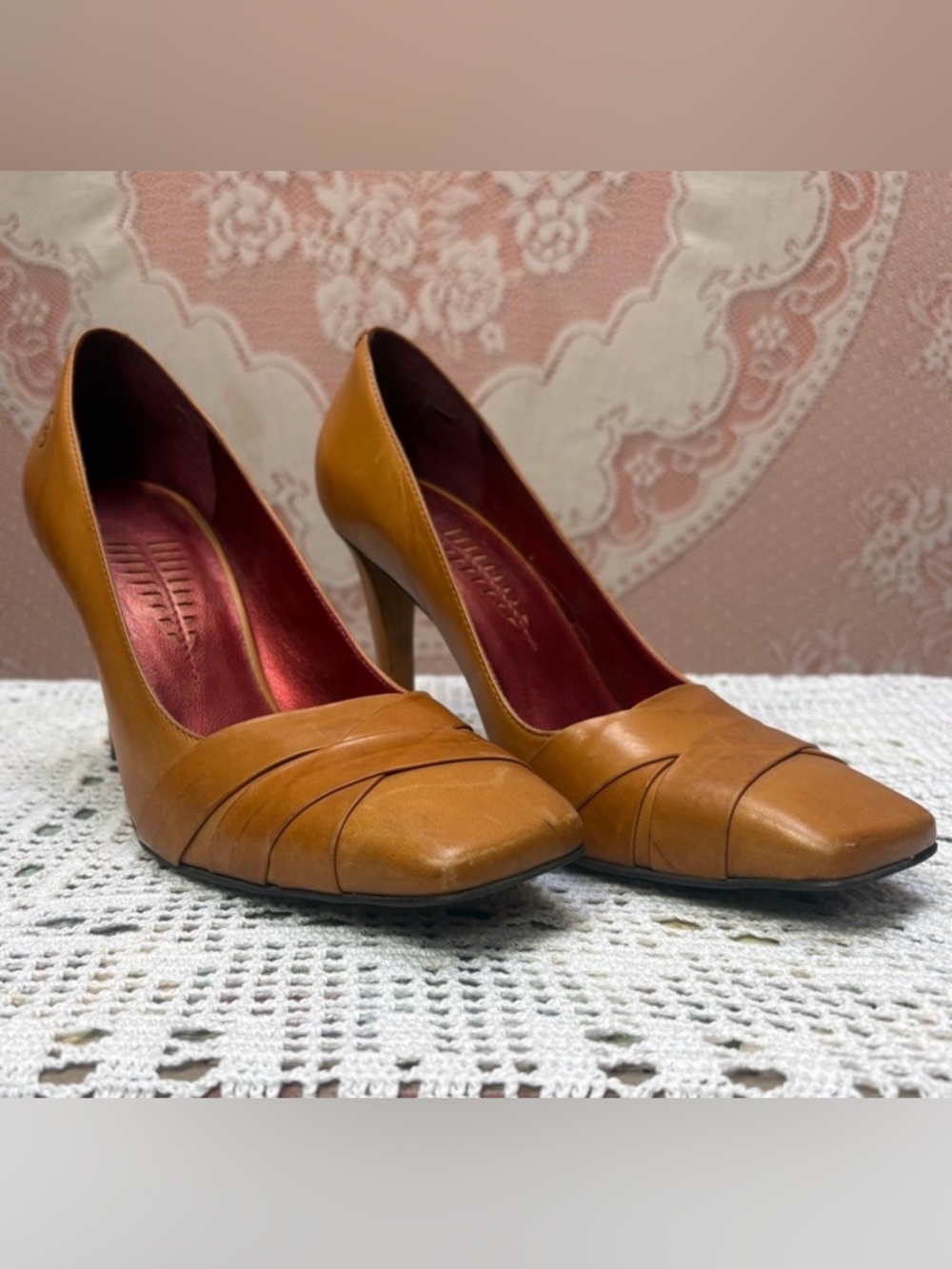 Bronx Trish Leather Pumps – Cognac – 8.5M